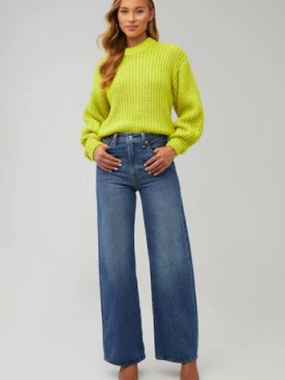 Show Me Your MuMu Neon Lime Knit Sweater